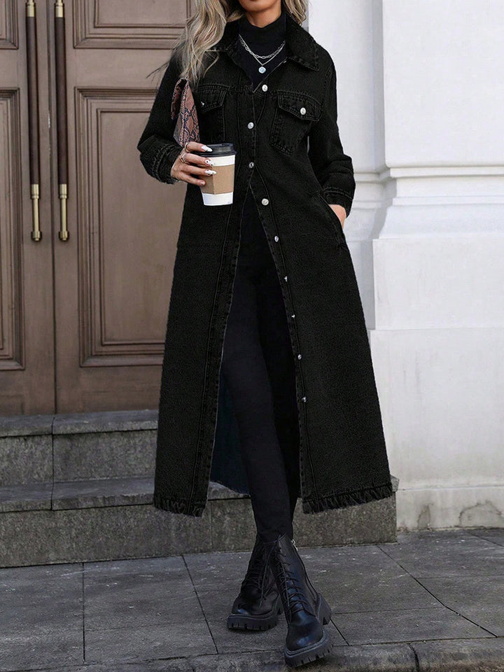 Maya | Giacca di jeans lunga ed elegante
