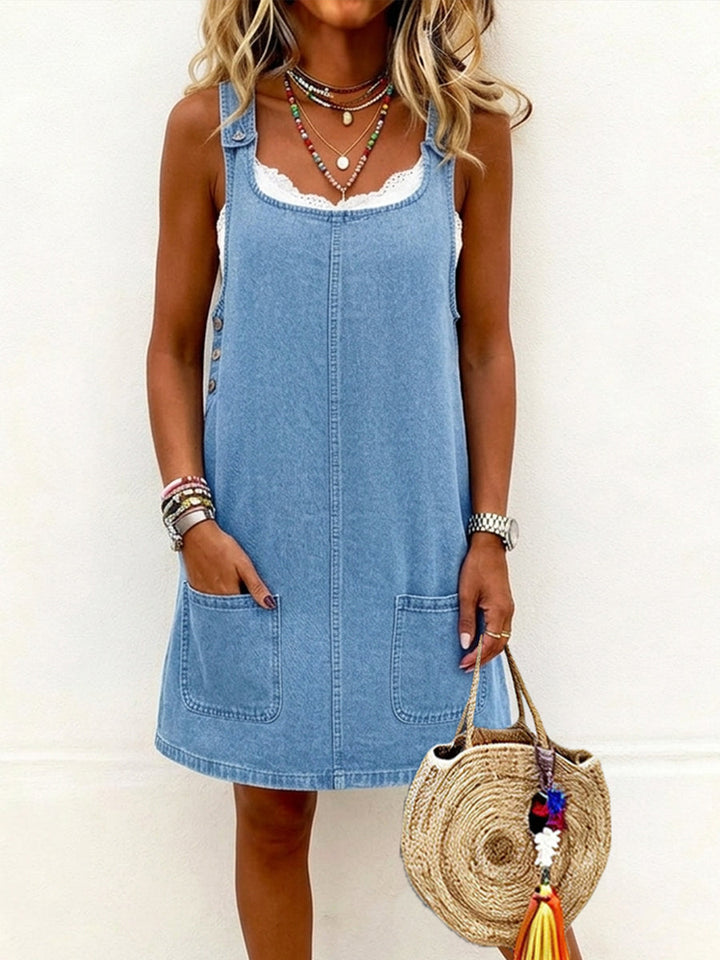 Lisa | Vestito Casual con Spalline in Denim