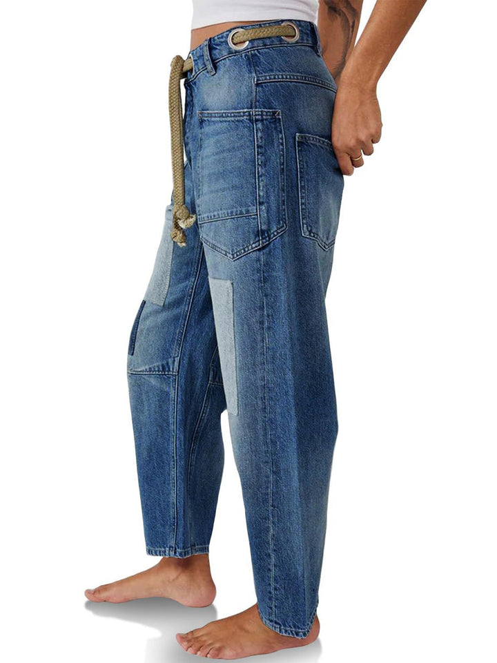 Margaret | Jeans Patchwork con Corda