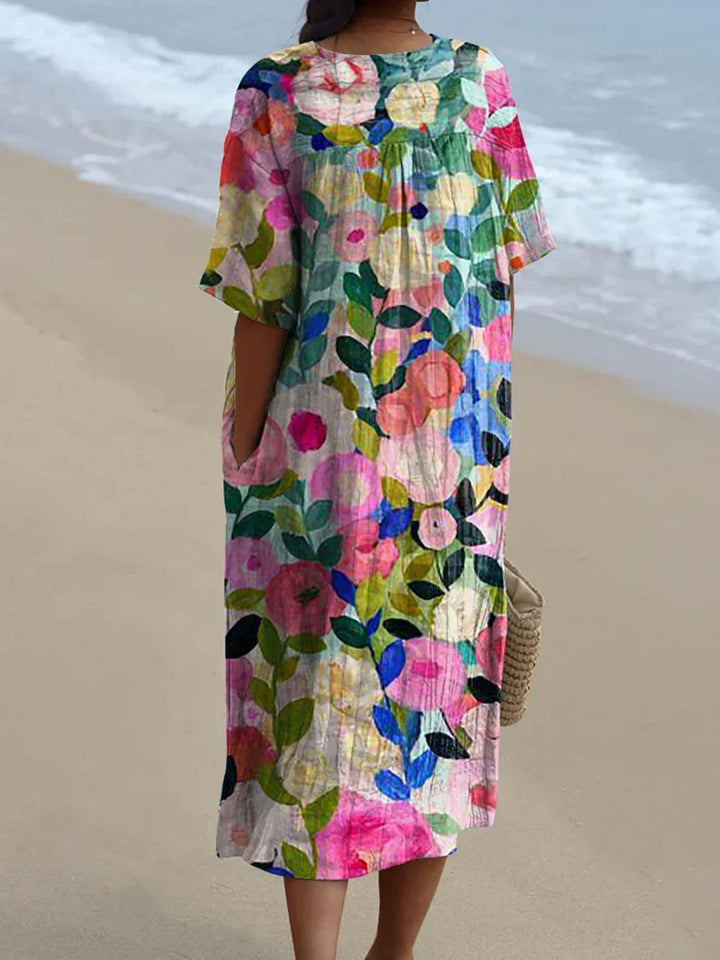Margaret - Vestito Flowy con Stampa Floreale Vivace